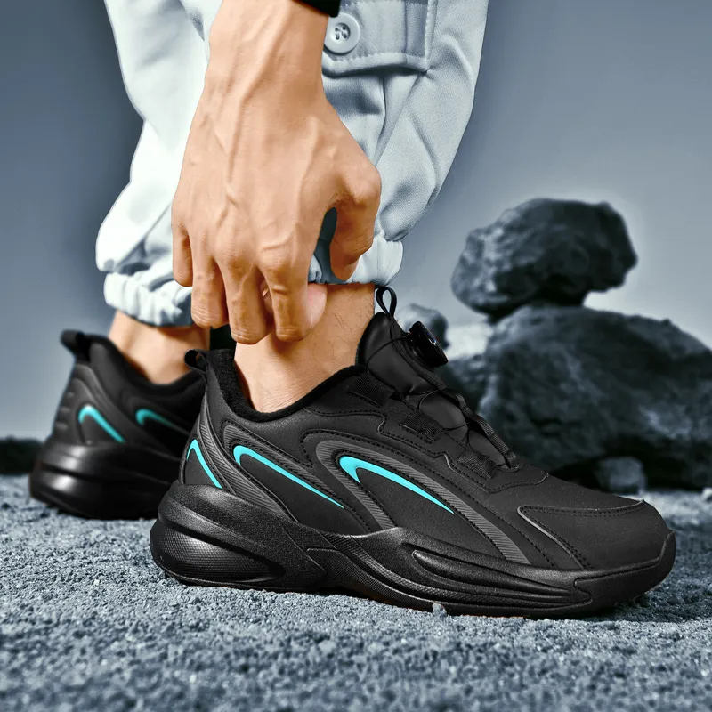 Black tailed Deer Cushioning Slip Resistant Coverage Mid Top Casual Running Shoes Unisex-27