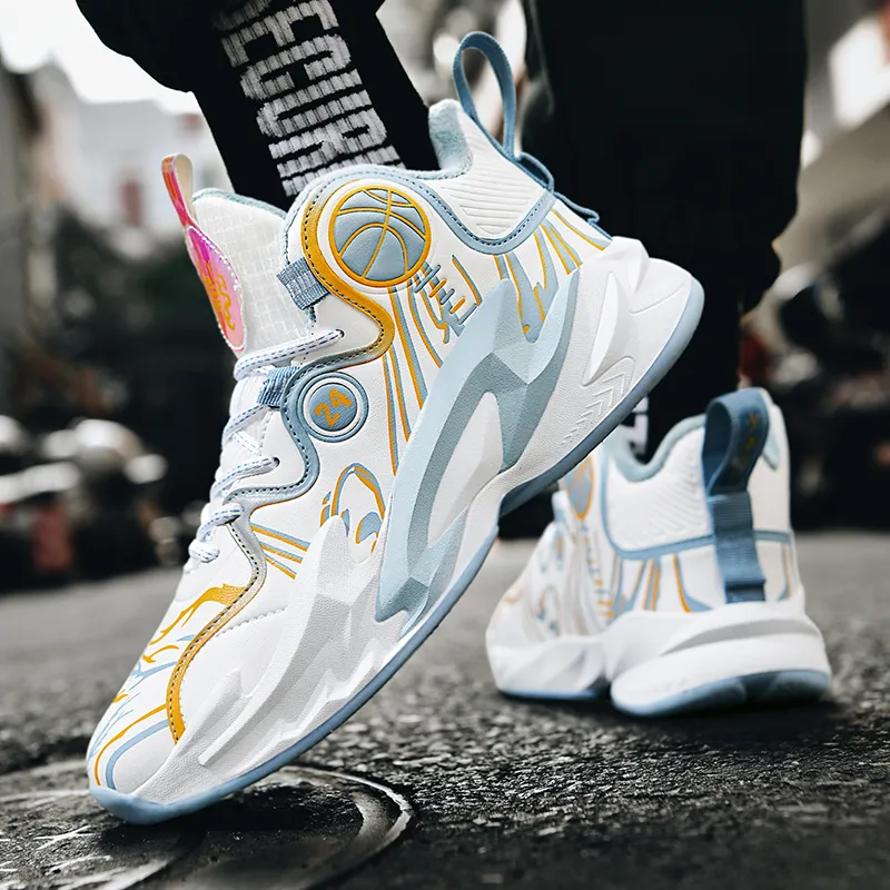 Black tailed Deer Thermal Cushioning Abrasion Resistant Slip Resistant High Top Basketball Shoes Unisex-21