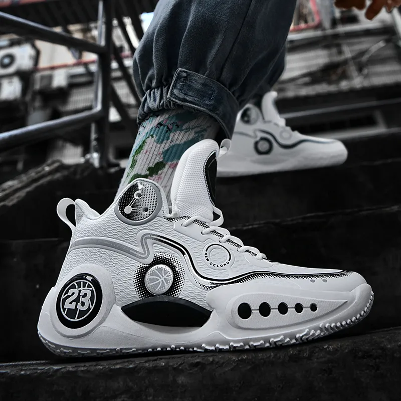 Black tailed Deer Cushioning, Slip Resistant, And Abrasion Resistant High Top Basketball Shoes Unisex-18