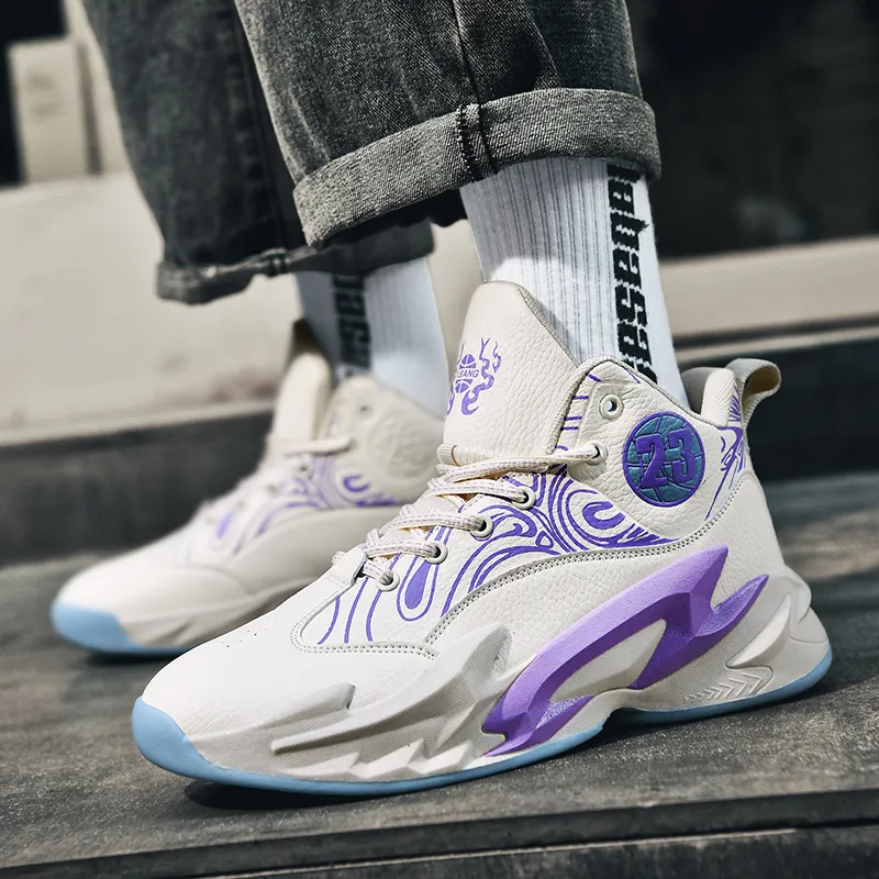 Black tailed Deer Shock Absorbers With Slip Resistant And Abrasion Resistant Properties Mid Top Basketball Shoes Unisex-22