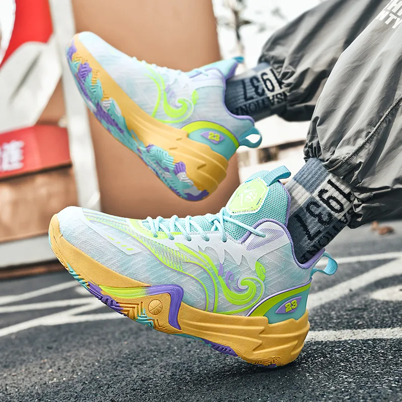 Black tailed Deer Anti Slip Wear Resistant High Top Basketball Shoes Unisex-20