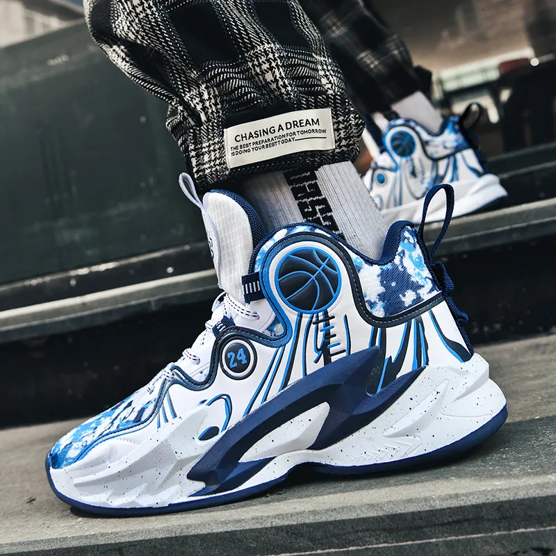 Black tailed Deer Slip Resistant, Abrasion Resistant, Breathable Mid Top Basketball Shoes Unisex-16