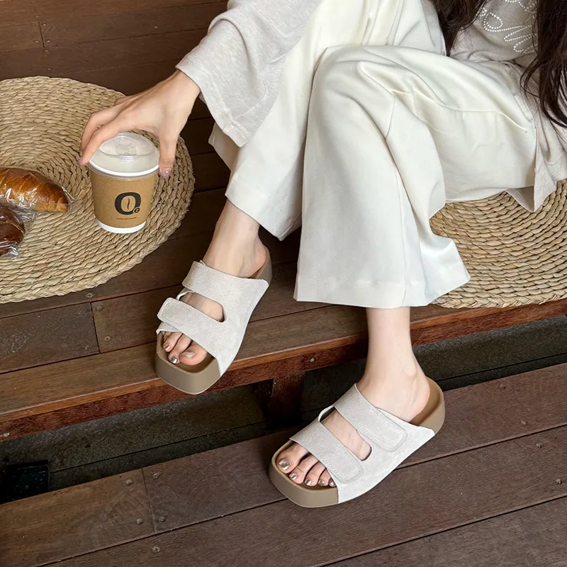XIAOFAMIAO Slip Resistant Abrasion Resistant Slide Slippers Women's-3