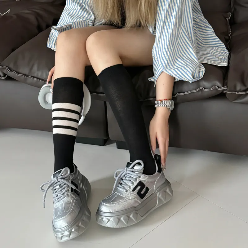 XIAOFAMIAO Preppy Style Niche Versatility Platform Sole Low-Top Skateboard Shoes Women's-2