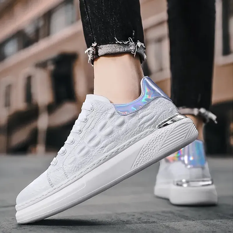 Wit Low Top Casual Shoes Men's White-6
