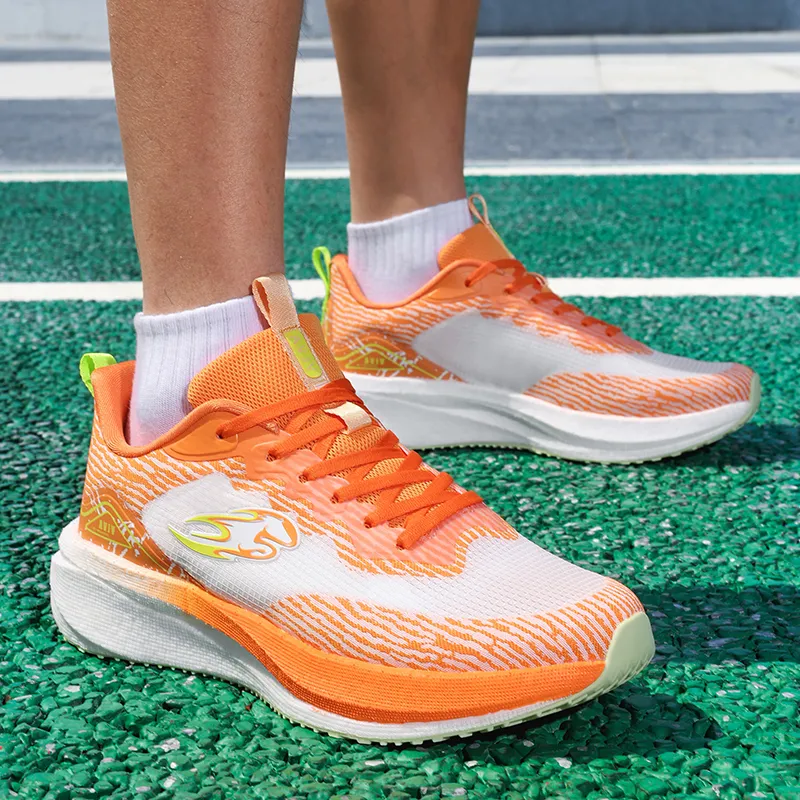 AVJV Running Shoes Men Low Top Orange-7