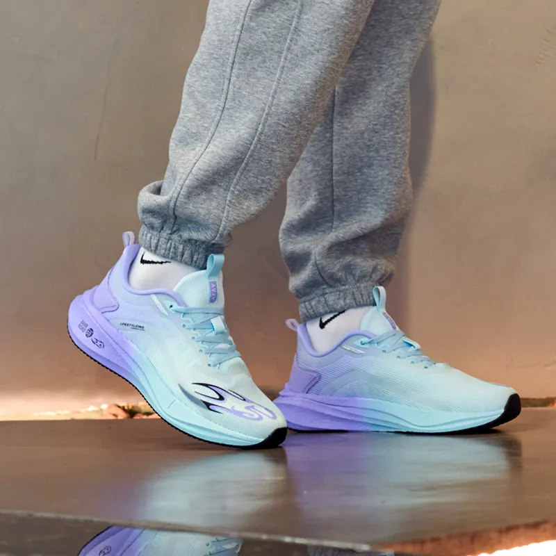 AVJV Running Shoes Men Low Top Purple, Light Blue-6
