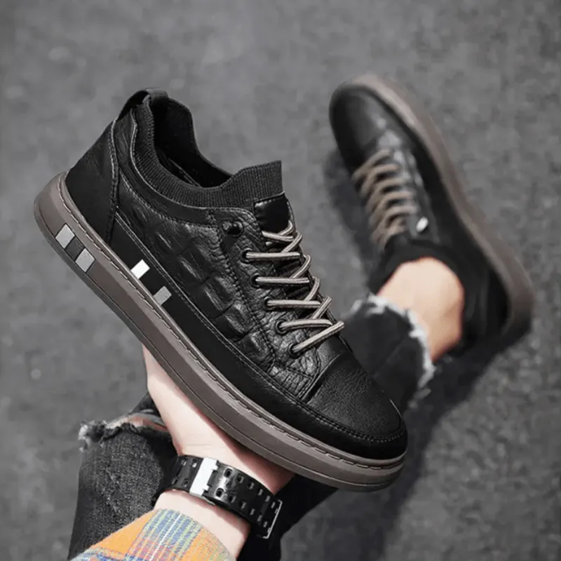 Wit Low Top Skateboard Shoes Men's Black-7