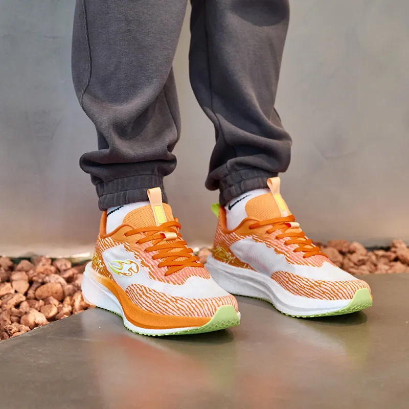 AVJV Running Shoes Men Low Top Orange-5