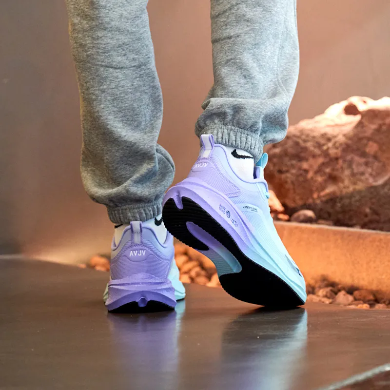 AVJV Running Shoes Men Low Top Purple, Light Blue-9