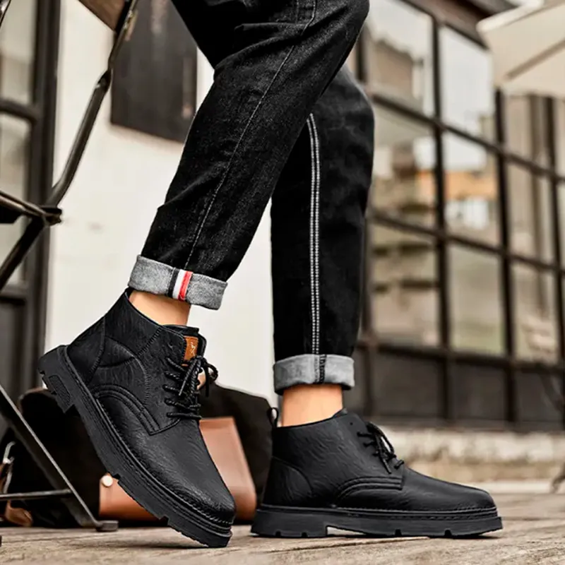 Wit Ankle Boots Men Black/Brown-5