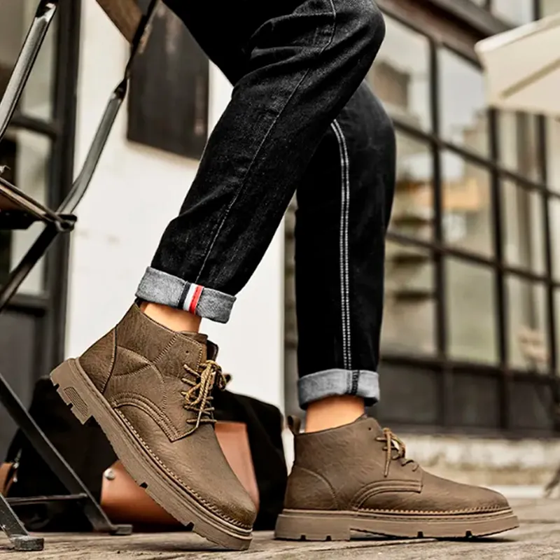 Wit Ankle Boots Men Black/Brown-11