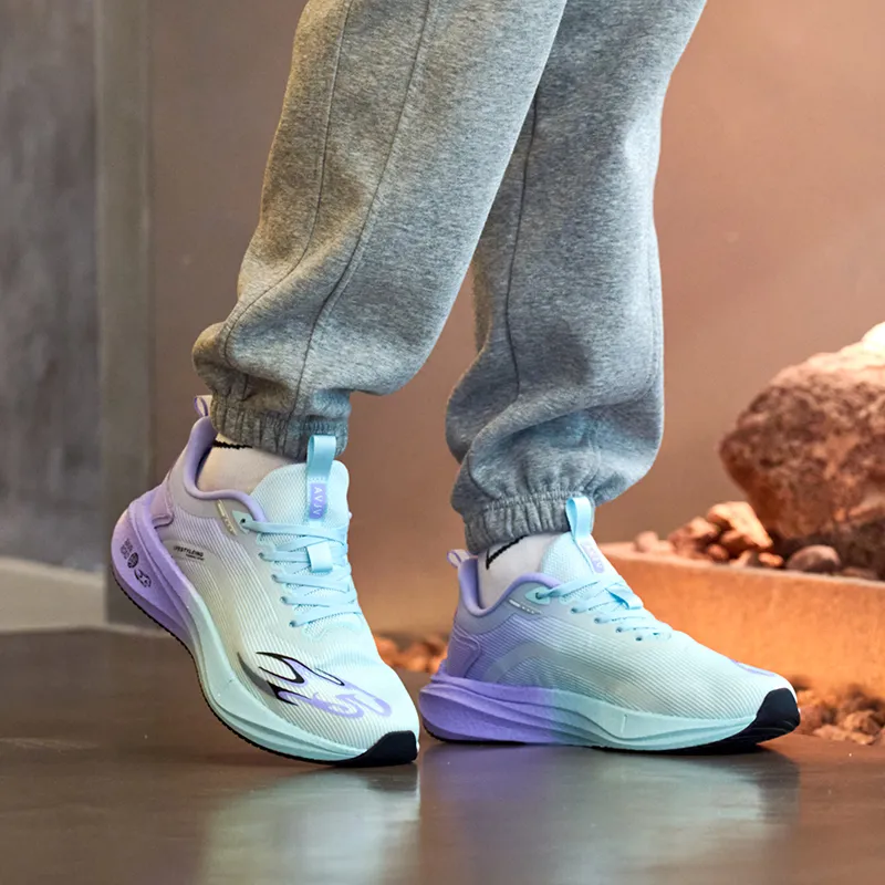 AVJV Running Shoes Men Low Top Purple, Light Blue-8
