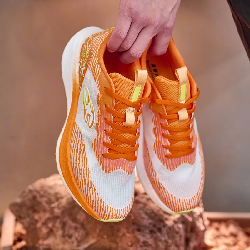 AVJV Running Shoes Men Low Top Orange-6
