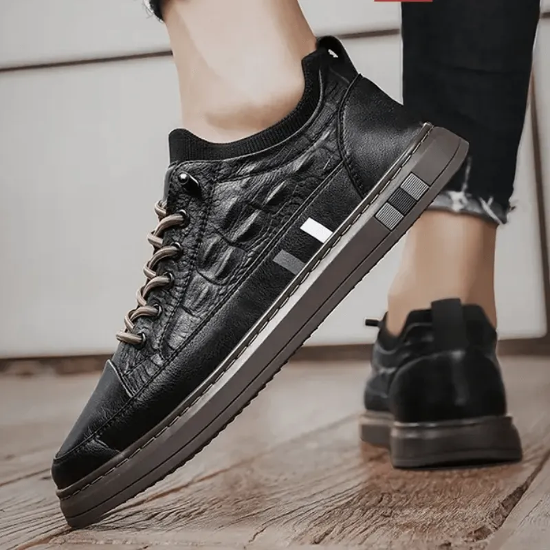 Wit Low Top Skateboard Shoes Men's Black-6