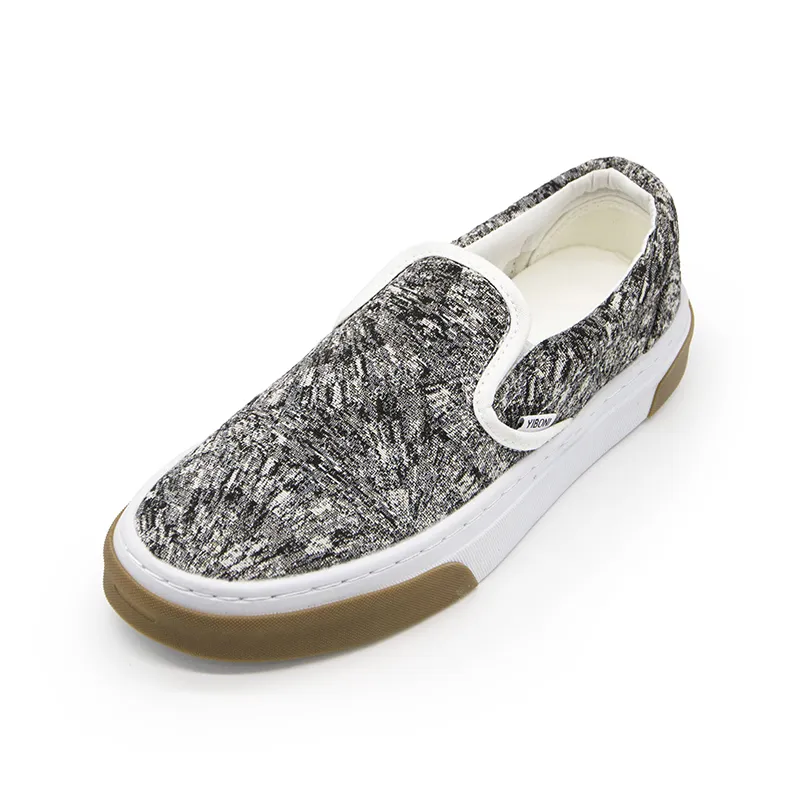 YIBONI Slip Resistant, Abrasion Resistant, Breathable Low Top Canvas Shoes Unisex Gray-1