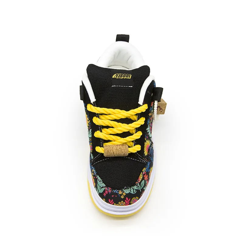 YIBONI Coverage Slip Resistant And Abrasion Resistant Low Top Skateboard Shoes Unisex Multicolor-2
