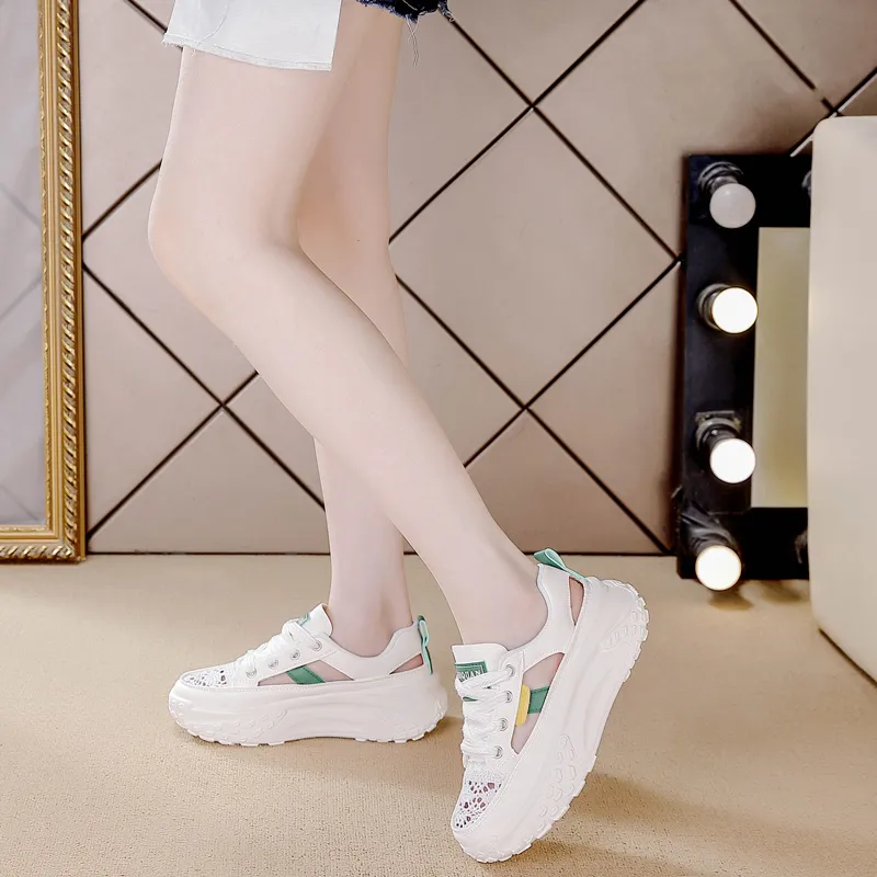 REIHUNG Low-Top Casual Shoes Women's Khaki-5
