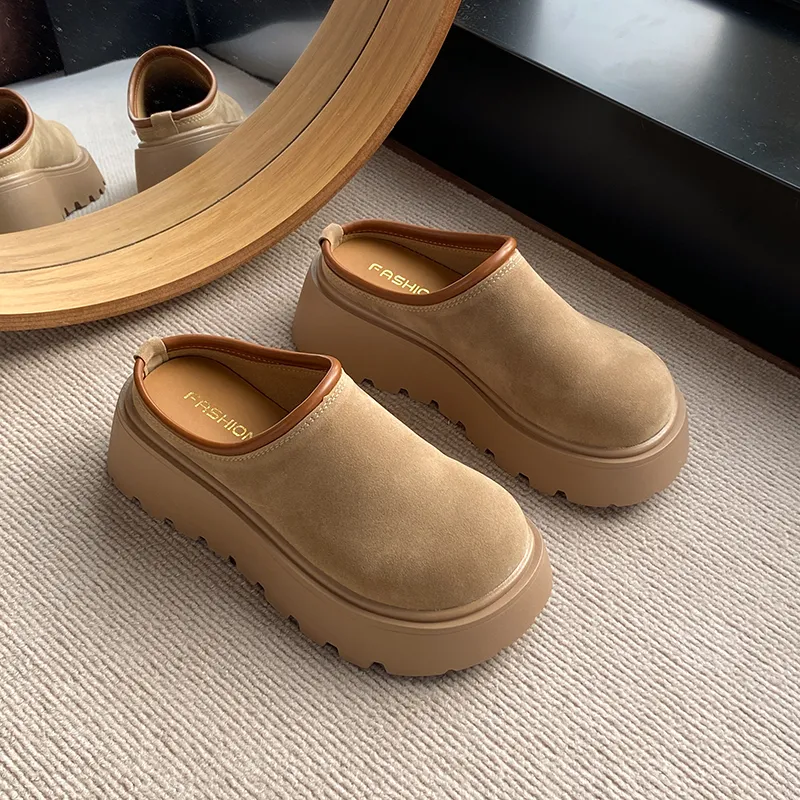 REIHUNG Quiet Abrasion Resistant Slip Resistant Wrap toe Slippers Women's-7