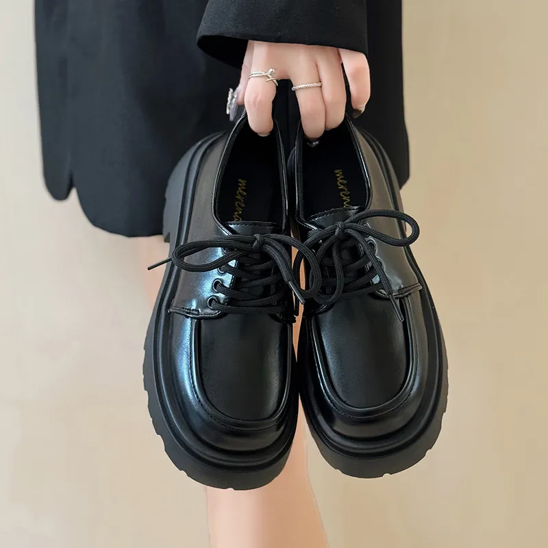 REIHUNG Casual Single Shoes Women's Black-3