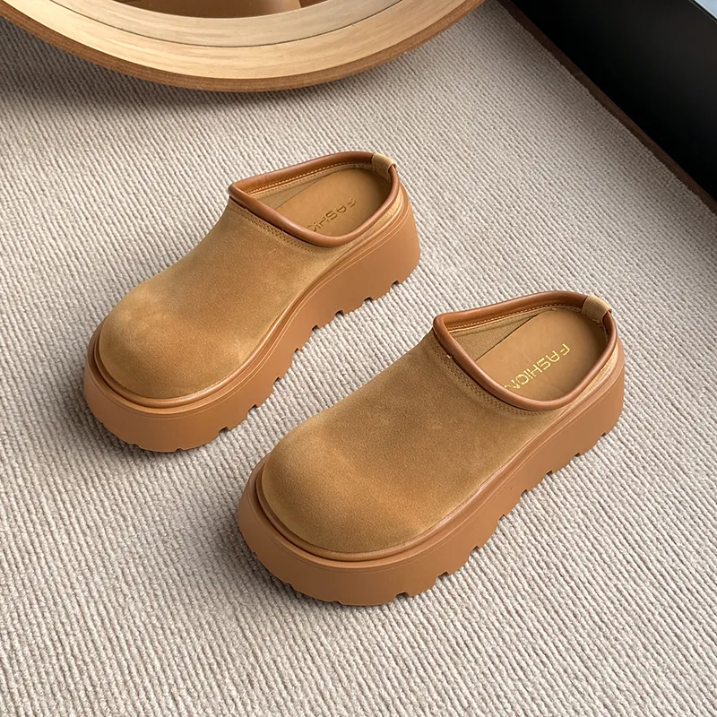 REIHUNG Quiet Abrasion Resistant Slip Resistant Wrap toe Slippers Women's-1