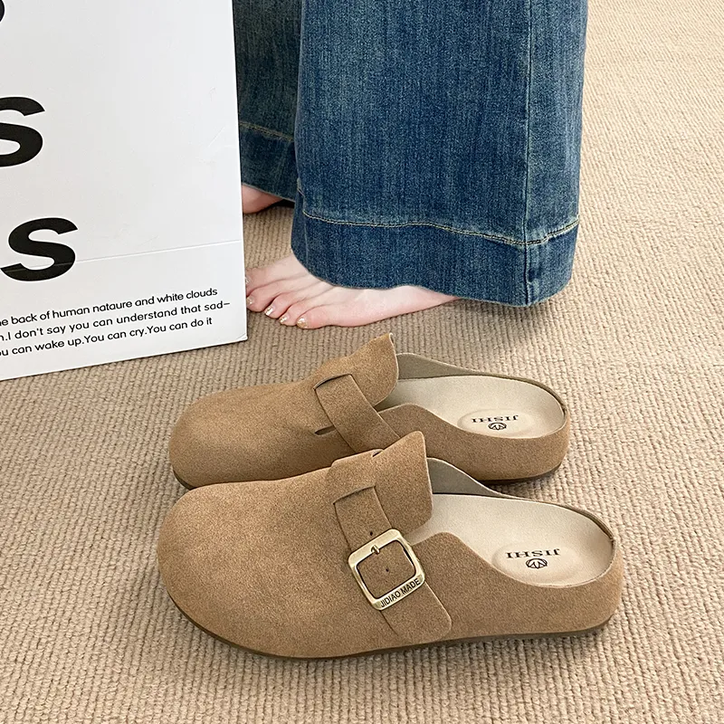 REIHUNG Abrasion Resistant Slip Resistant Wrap toe Slippers Women's-3