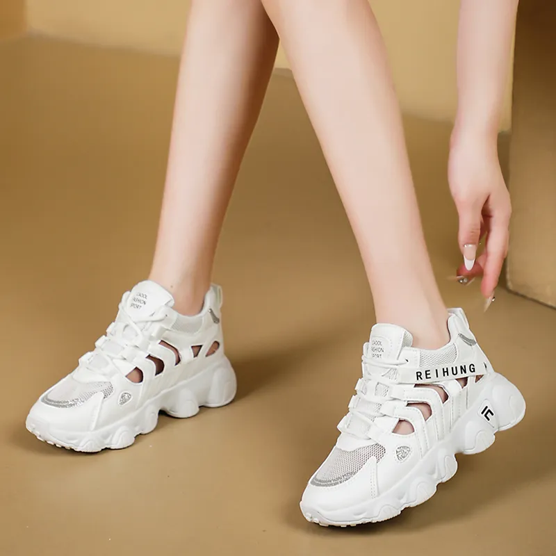 REIHUNG Low Top Chunky Sneakers Women's-4