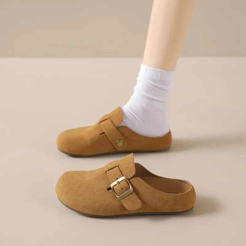 REIHUNG Abrasion Resistant Slip Resistant Wrap toe Slippers Women's-15