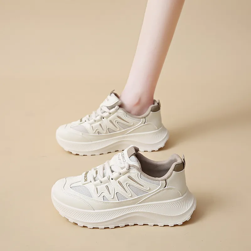 REIHUNG Slip Resistant And Abrasion Resistant Support Low Top Chunky Sneakers Women's-11