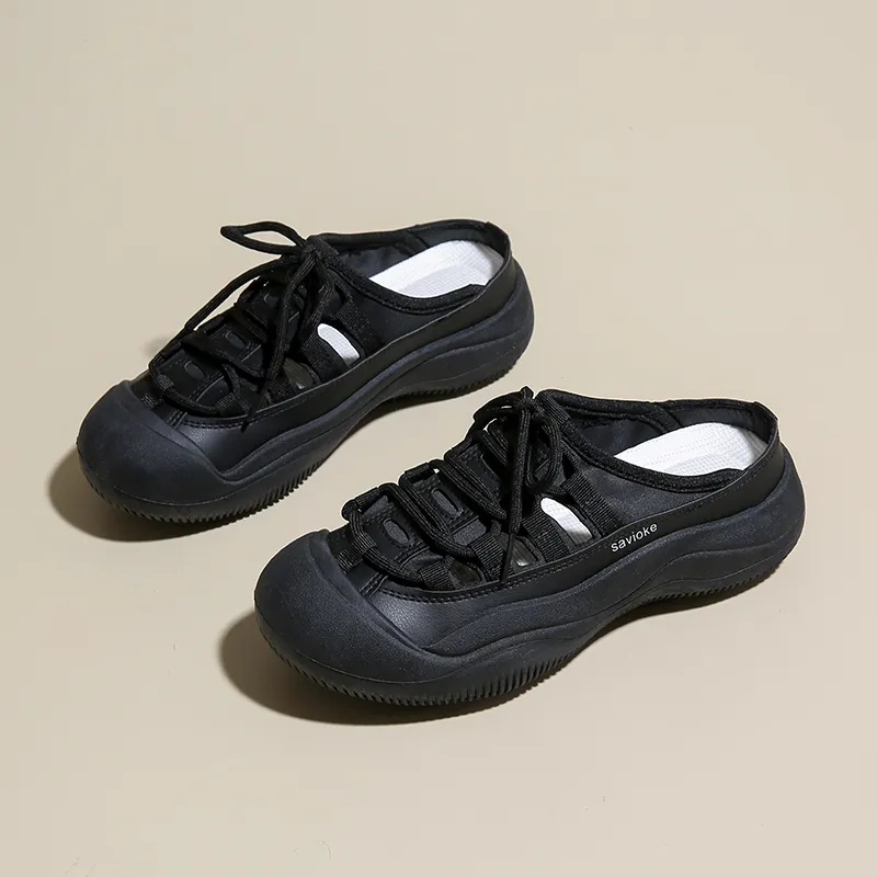 REIHUNG Rubber Sole Odor Resistant Abrasion Resistant Antibacterial Wrap toe Slippers Women's-7