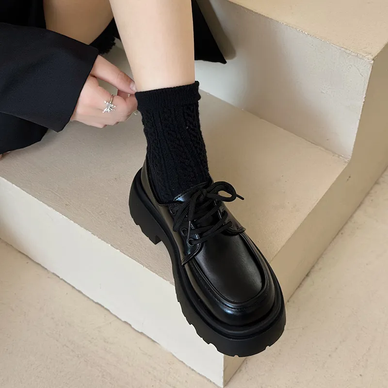 REIHUNG Casual Single Shoes Women's Black-1