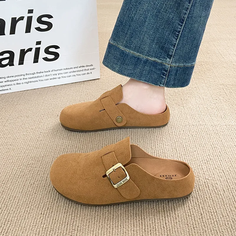 REIHUNG Abrasion Resistant Slip Resistant Wrap toe Slippers Women's-17