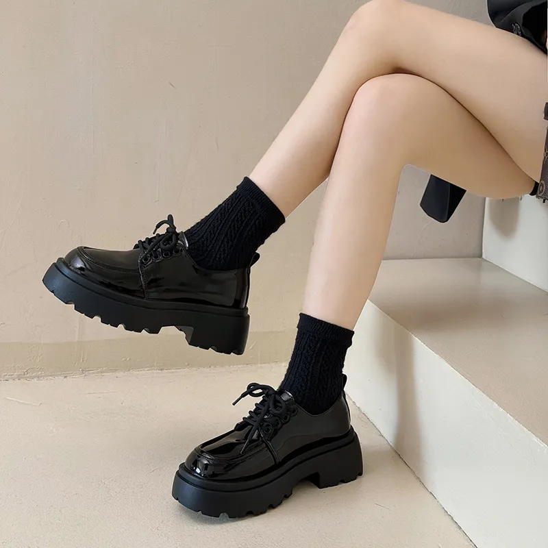 REIHUNG Casual Single Shoes Women's Black-13