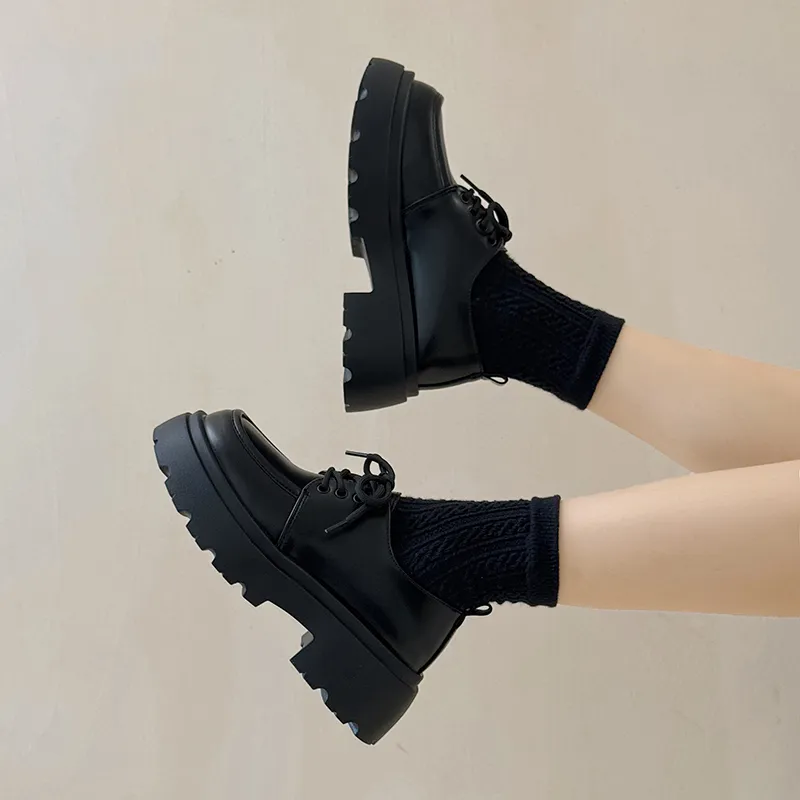 REIHUNG Casual Single Shoes Women's Black-6