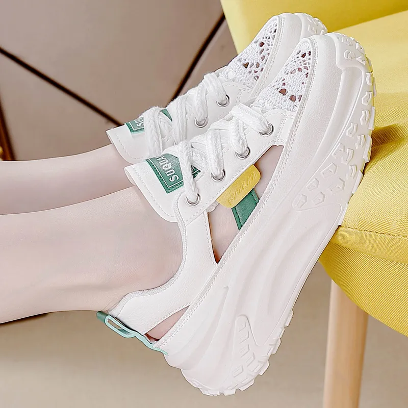 REIHUNG Low-Top Casual Shoes Women's Khaki-2