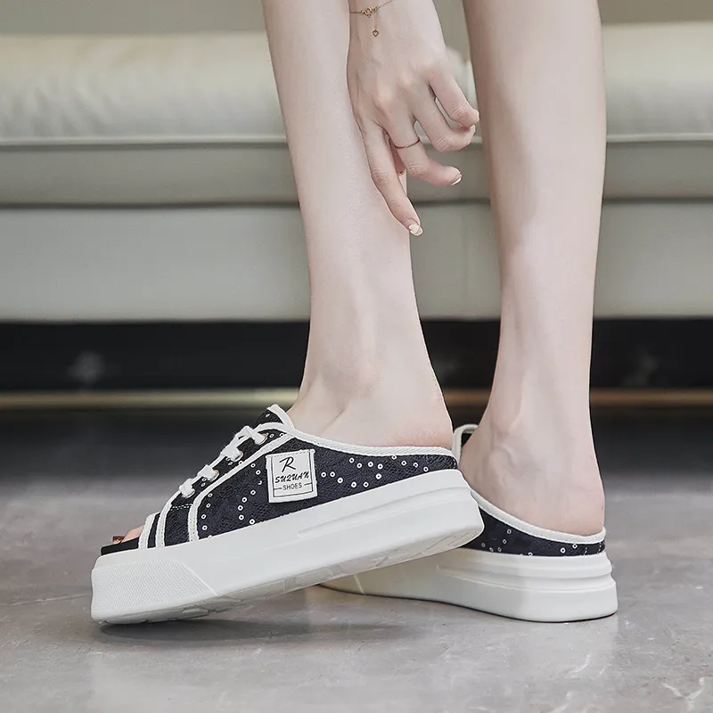 REIHUNG Cut Out Slip Resistant Slide Slippers Women's-4