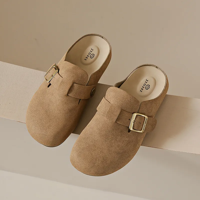 REIHUNG Abrasion Resistant Slip Resistant Wrap toe Slippers Women's-2
