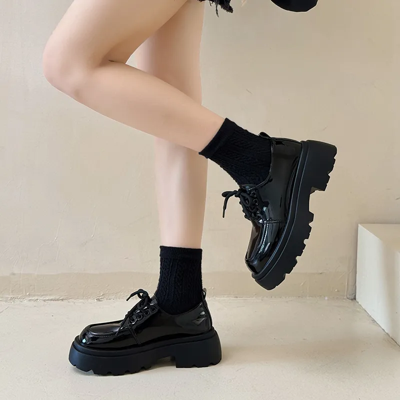 REIHUNG Casual Single Shoes Women's Black-12