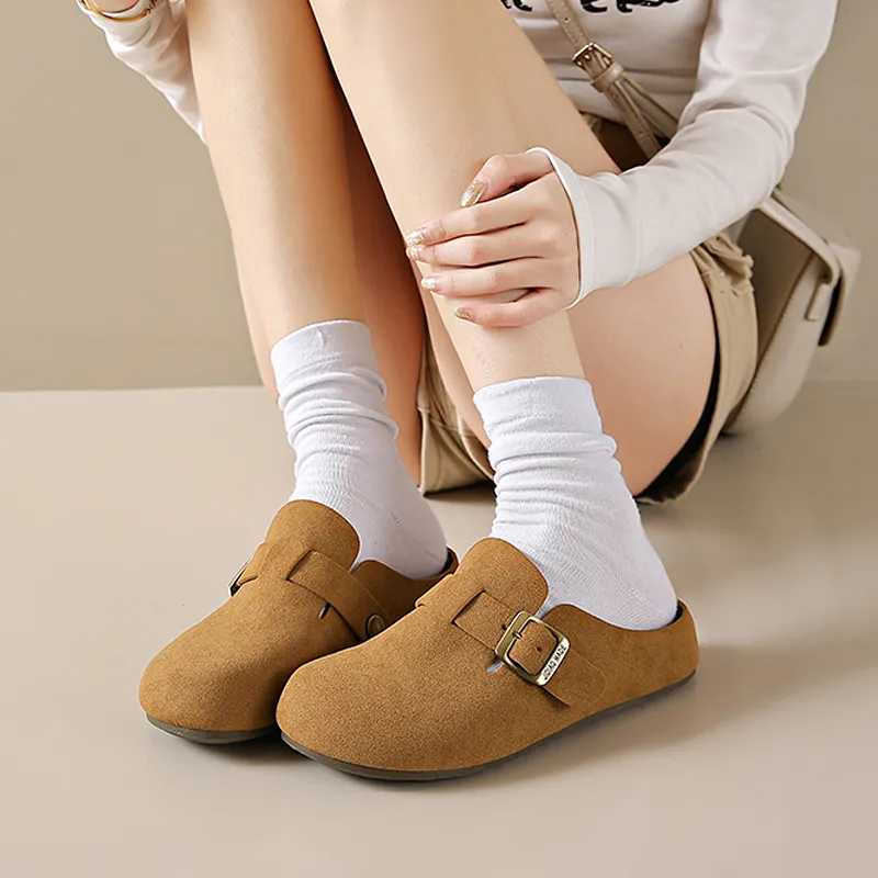 REIHUNG Abrasion Resistant Slip Resistant Wrap toe Slippers Women's-16