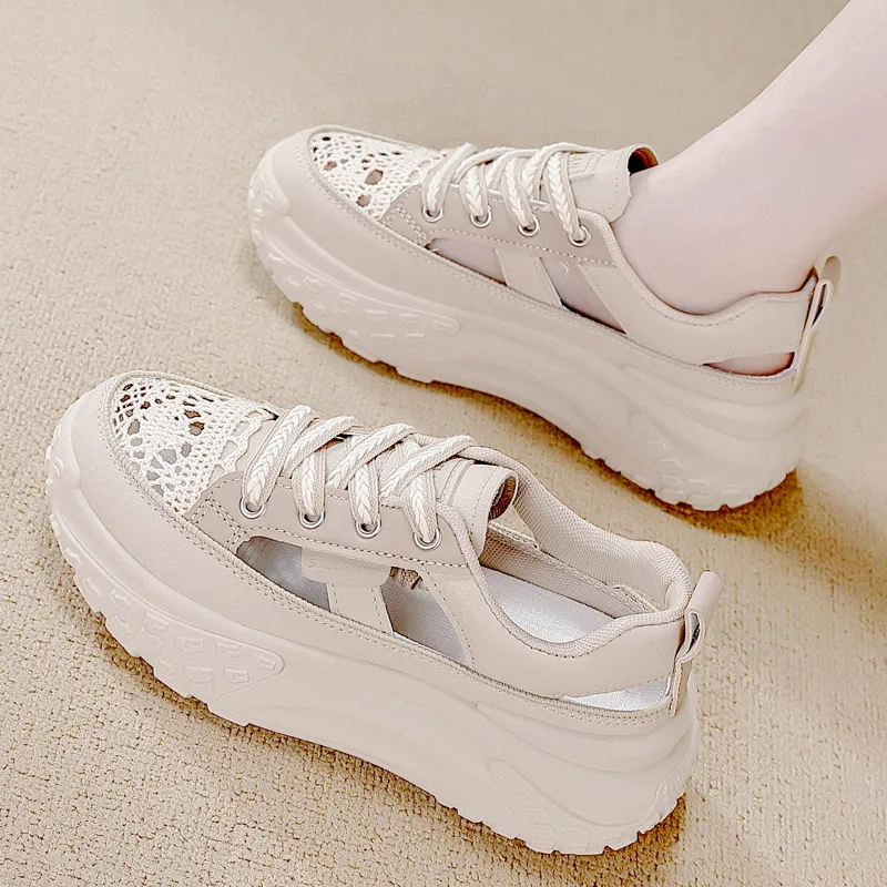 REIHUNG Low-Top Casual Shoes Women's Khaki-7