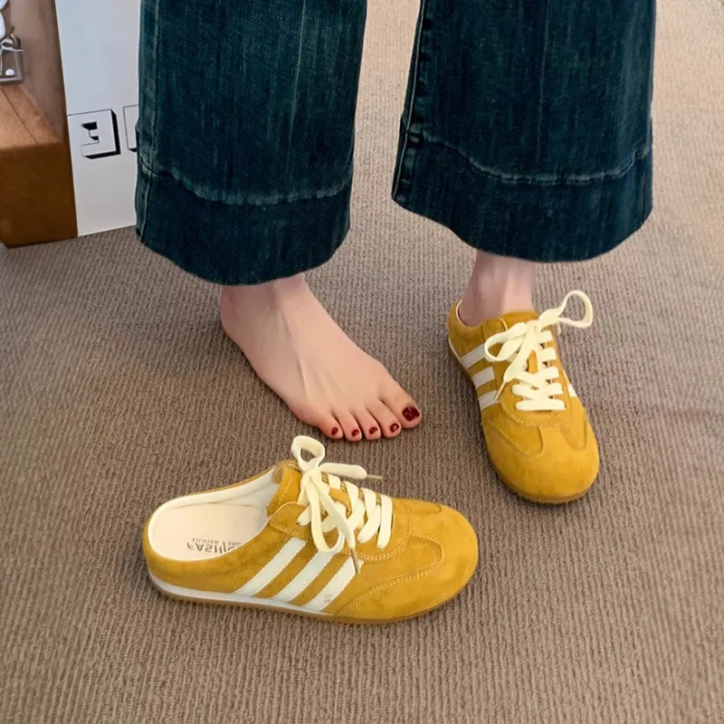 REIHUNG Rubber Sole Abrasion Resistant Slip Resistant Closed Toe Slippers Women's-9
