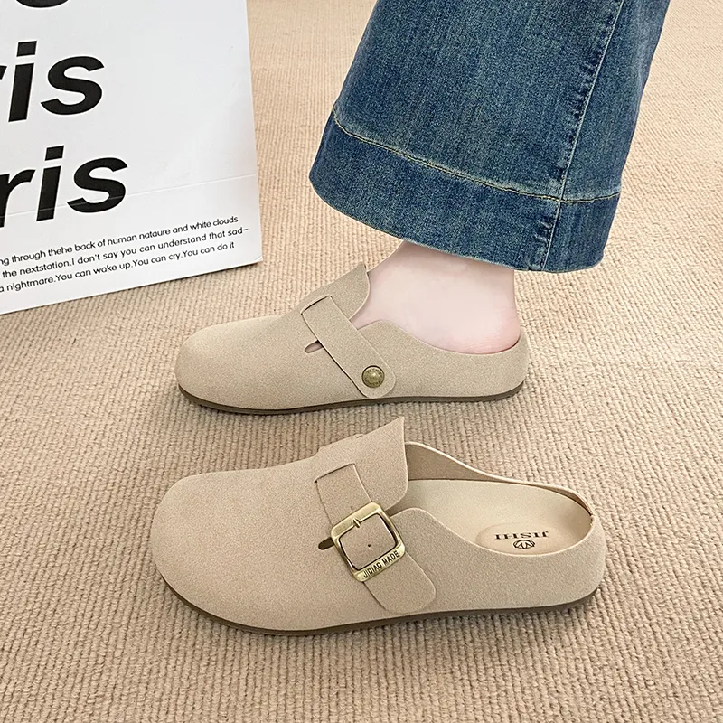 REIHUNG Abrasion Resistant Slip Resistant Wrap toe Slippers Women's-10