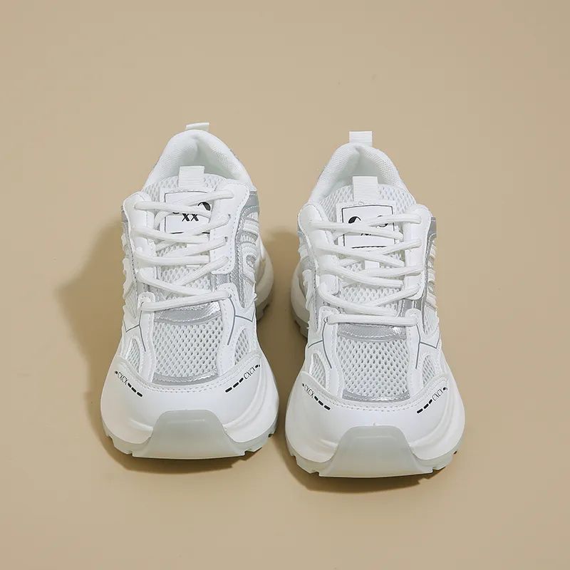 REIHUNG Cushioning Anti Slip And Wear Resistant Height Increasing Low Top Chunky Sneakers Women's-8