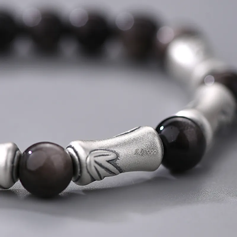 Ostantin Obsidian Bracelets Unisex-9