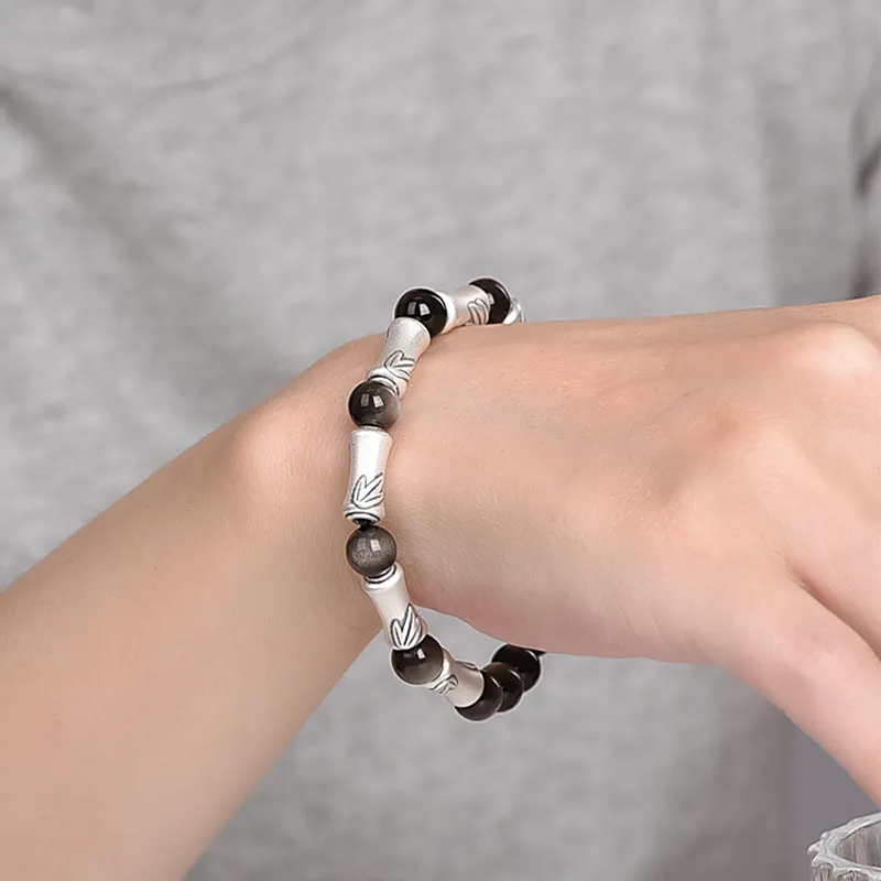 Ostantin Obsidian Bracelets Unisex-11