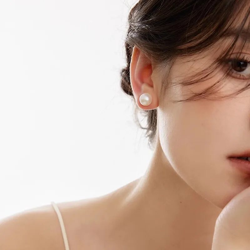 Ostantin Pearl Stud Earrings Women's-6