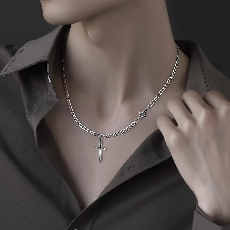 Ostantin S925 Silver Necklaces Men's-4