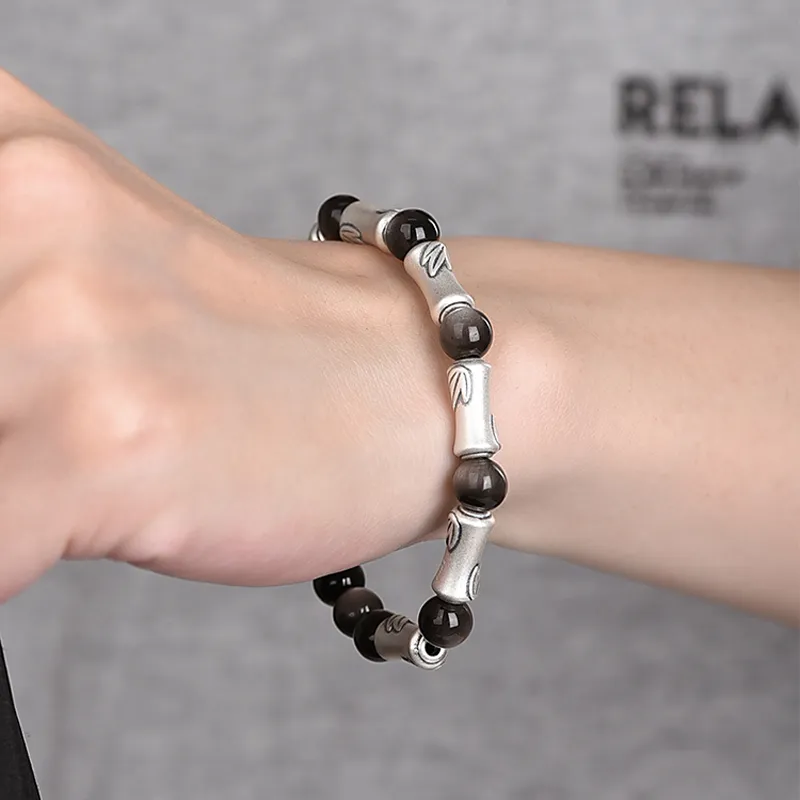 Ostantin Obsidian Bracelets Unisex-3