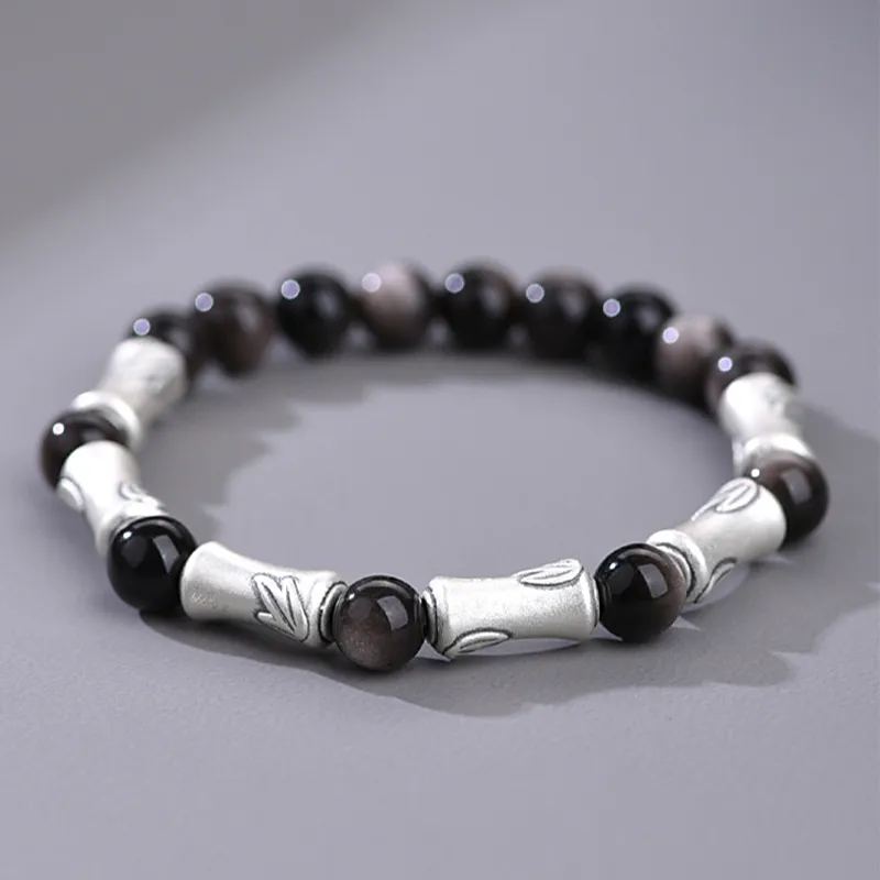 Ostantin Obsidian Bracelets Unisex-1