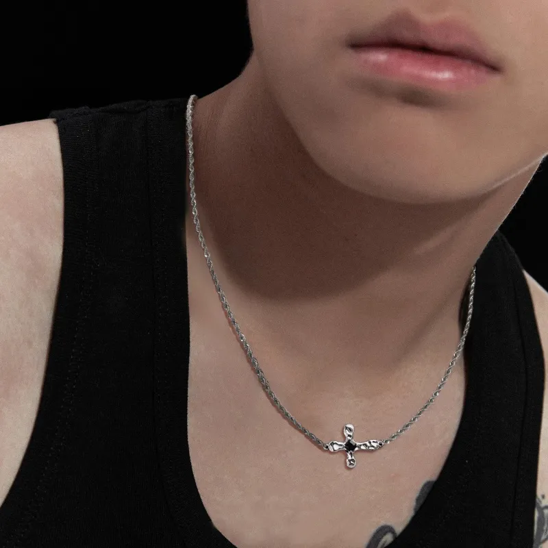 Ostantin S925 Silver Necklaces Unisex-2